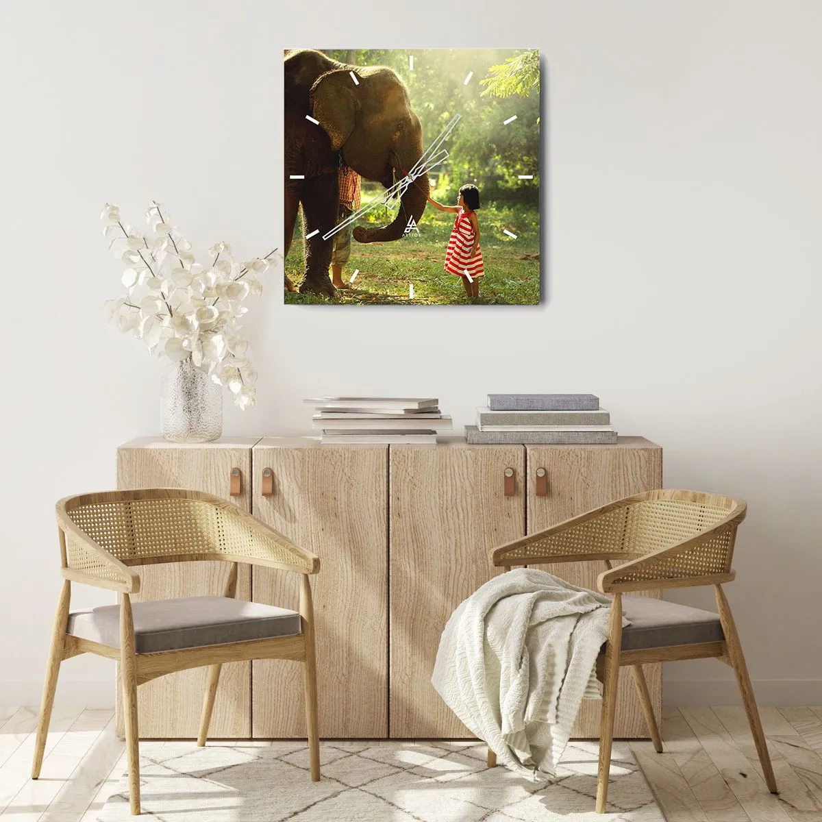 Wanduhr - Glasuhr - Die Stärke der Freundschaft - 40x40 cm