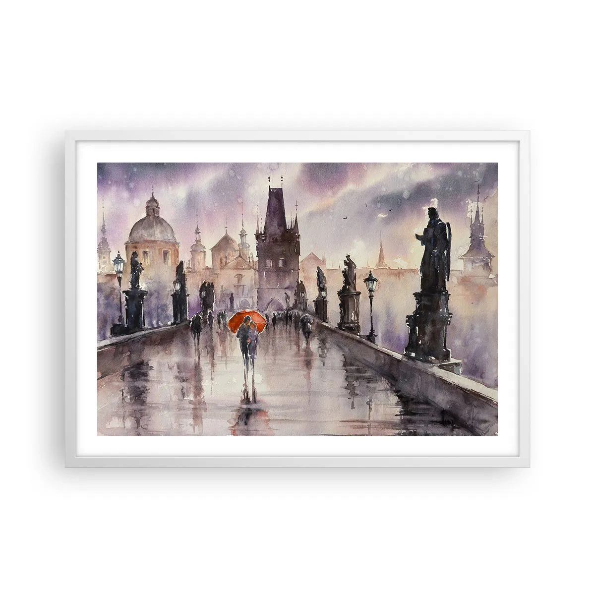 Poster in einem weißen Rahmen - Leute verändern sich nicht - 70x50 cm