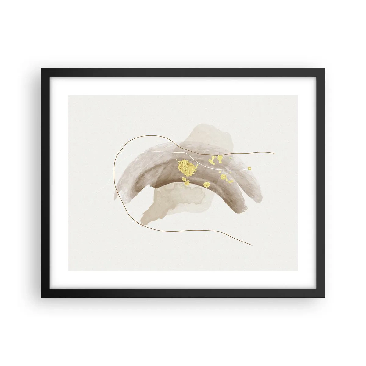 Poster in einem schwarzem Rahmen - Im Weltraum begegnet - 50x40 cm