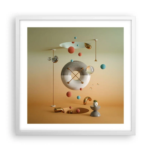 Poster in einem weißen Rahmen - Alles kann passieren - 50x50 cm