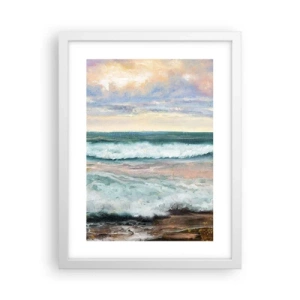 Poster in einem weißen Rahmen - Hier werden Sie Ihre Seele baumeln lassen - 30x40 cm