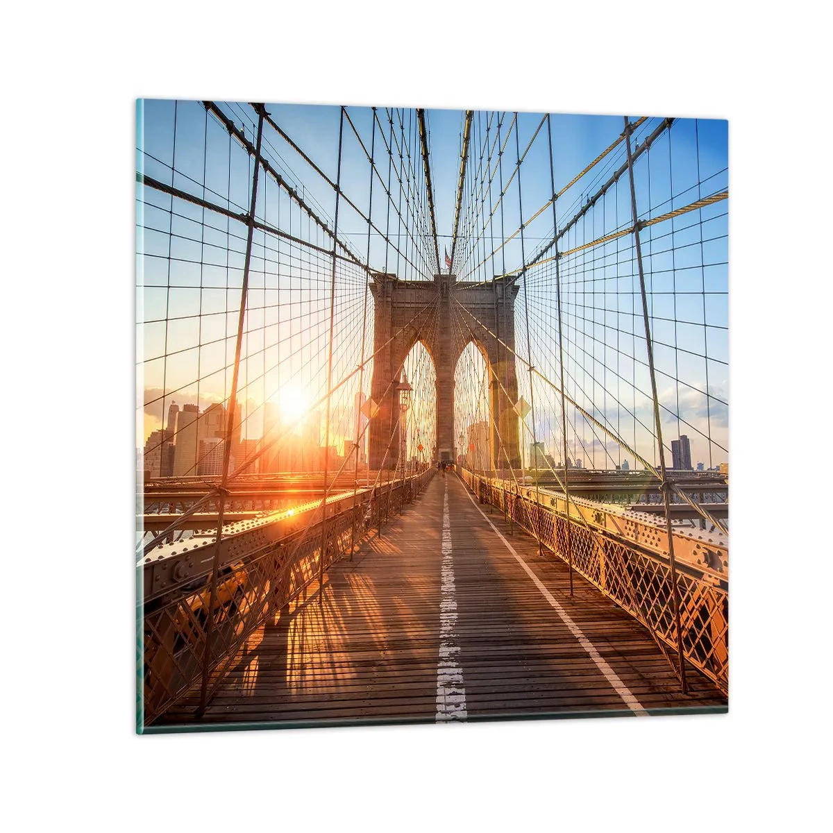 Glasbild - Bild auf glas - Auf der goldenen Brücke - 30x30 cm