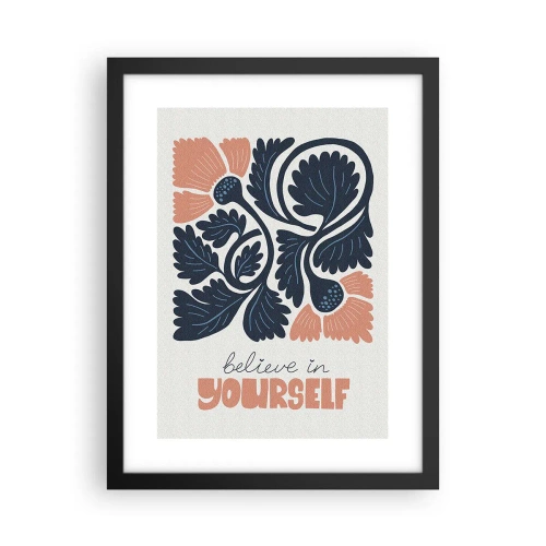 Poster in einem schwarzem Rahmen - Und du gedeihst - 30x40 cm