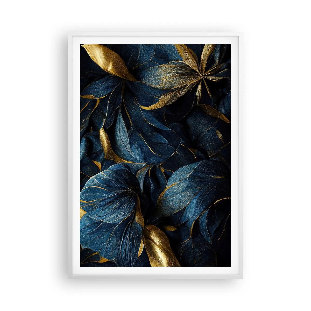 Poster in einem weißen Rahmen - Mit Gold gefüttert - 70x100 cm