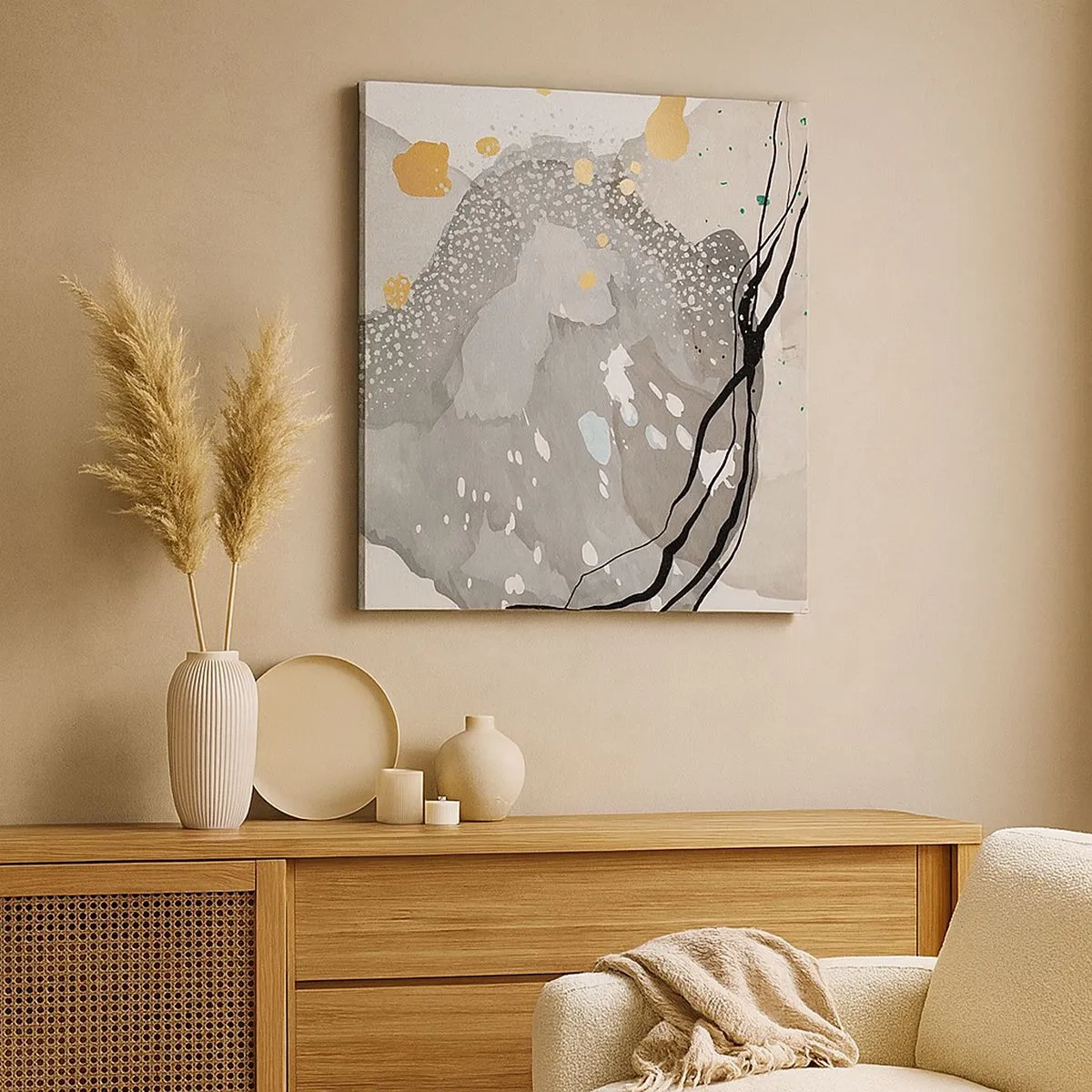 Bild auf Leinwand - Leinwandbild - Organische Komposition - 30x30 cm