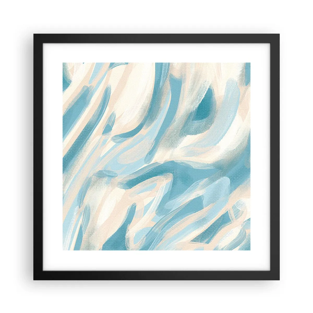 Poster in einem schwarzem Rahmen - Frühlingsbrisen - 40x40 cm