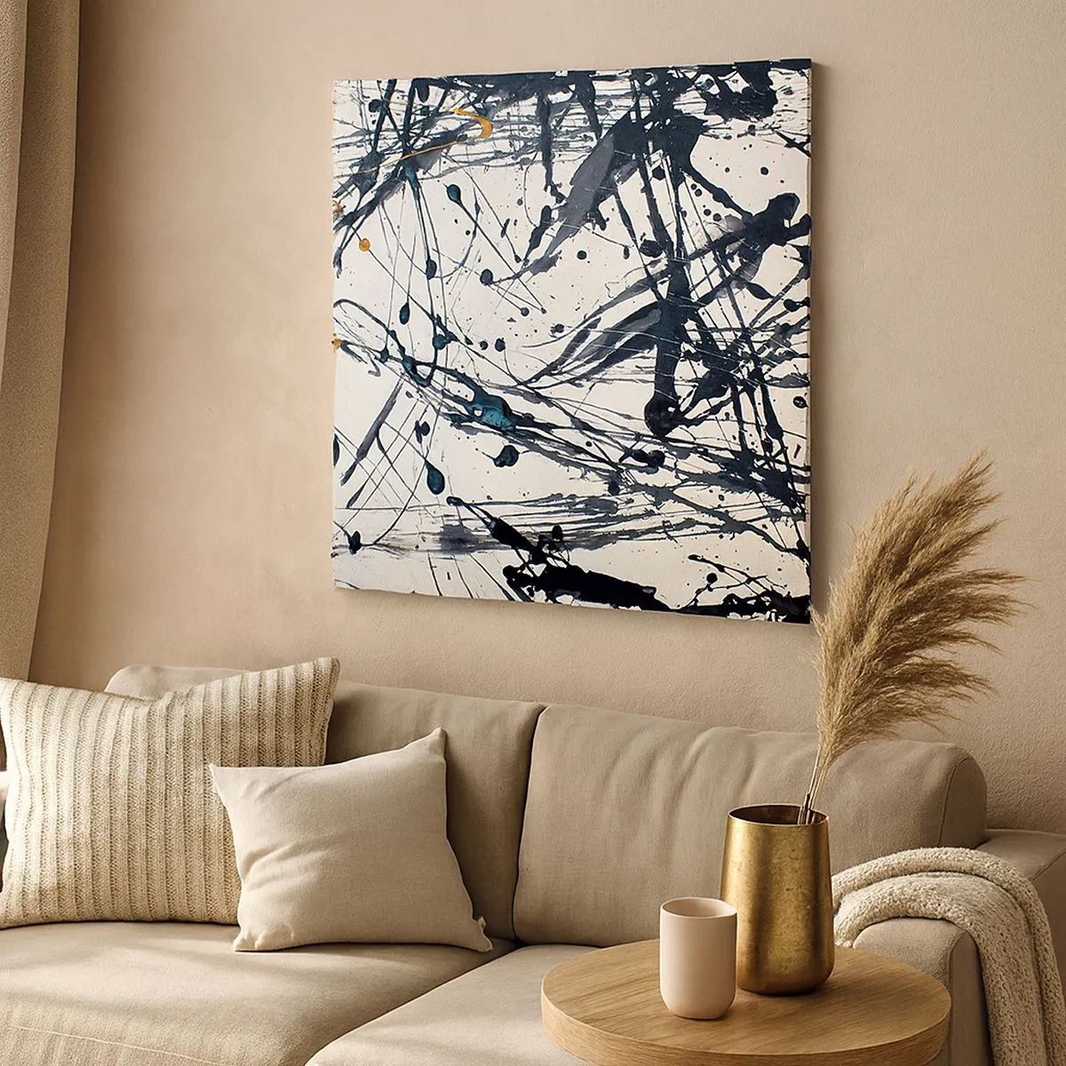 Bild auf Leinwand - Leinwandbild - Expressionistische Abstraktion - 30x30 cm