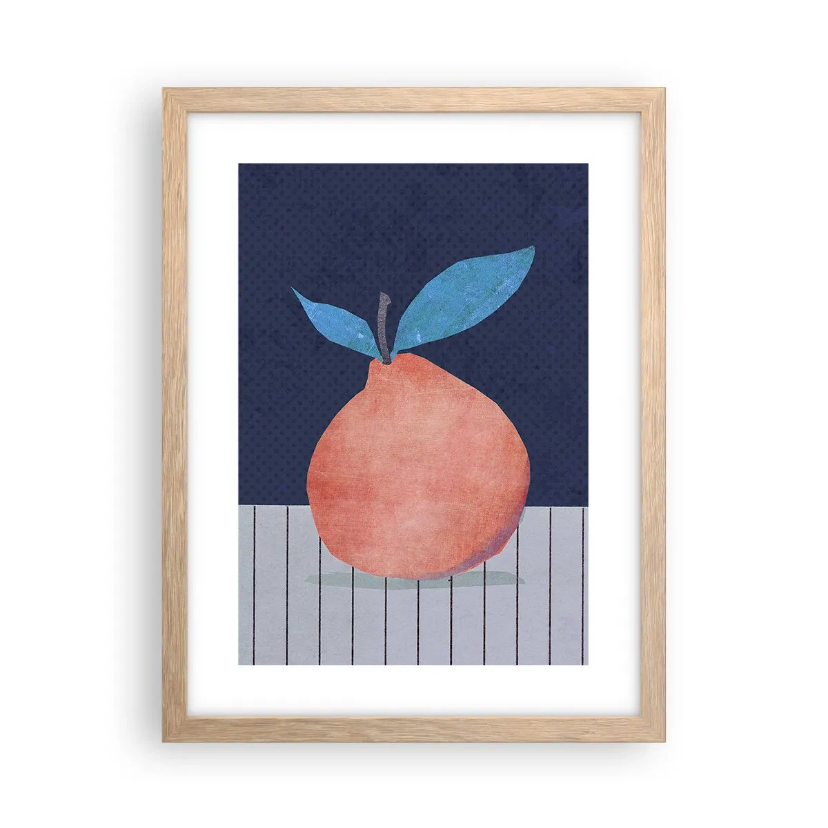 Poster in einem Rahmen aus heller Eiche - Konvexität und Ebene - 30x40 cm