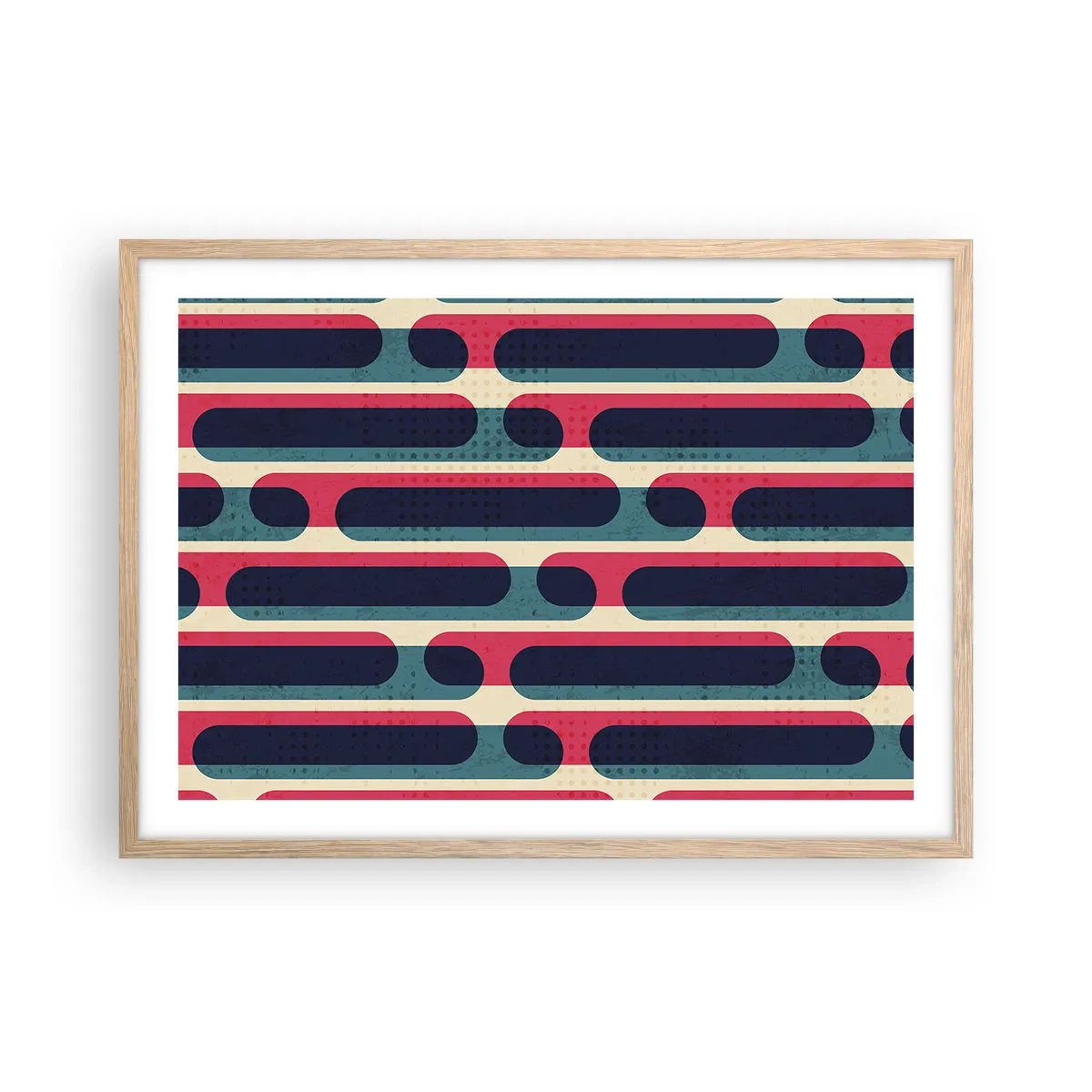 Poster in einem Rahmen aus heller Eiche - In die Tiefe und vorwärts - 70x50 cm