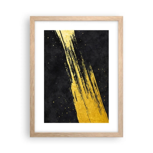 Poster in einem Rahmen aus heller Eiche - Sprung in den Hyperraum - 30x40 cm