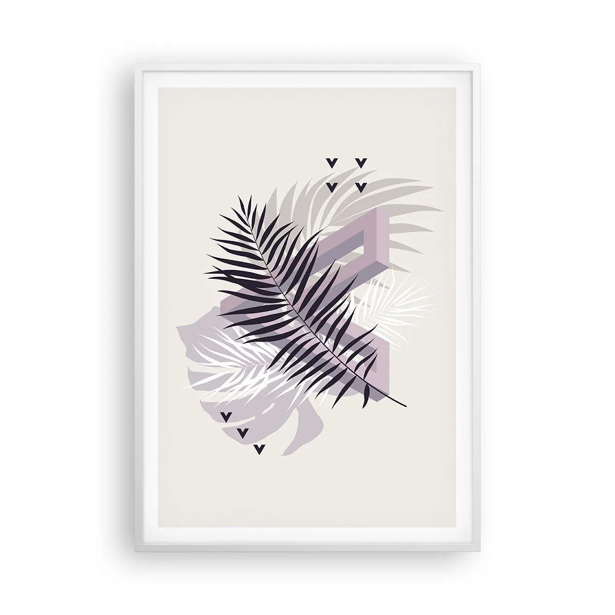 Poster in einem weißen Rahmen - Der Schatten des Schattens - 70x100 cm