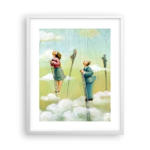 Poster in einem weißen Rahmen - Hinter deinem Traum - 40x50 cm