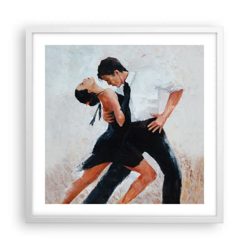 Poster in einem weißen Rahmen - Tango meiner Träume und Träume - 50x50 cm