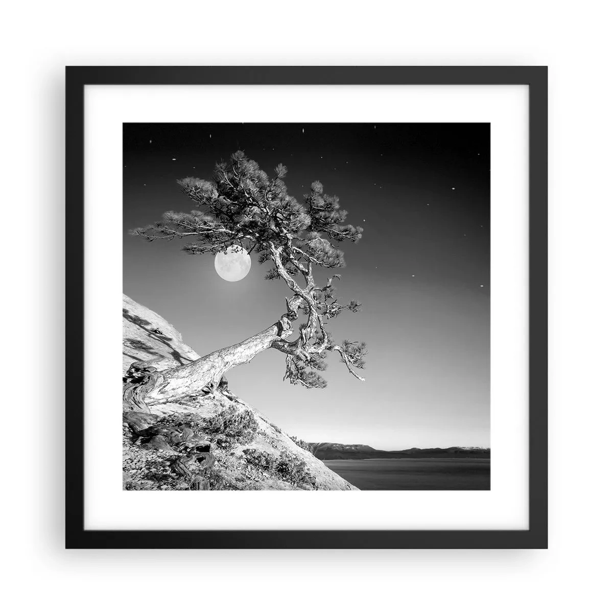 Poster in einem schwarzem Rahmen - Siegreiche Kämpferin - 40x40 cm