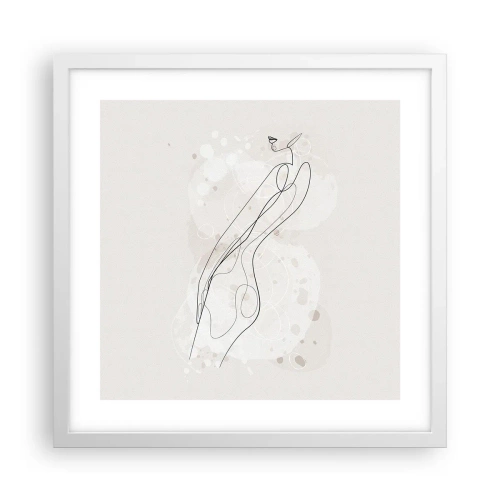 Poster in einem weißen Rahmen - Der Blick schweift - 40x40 cm