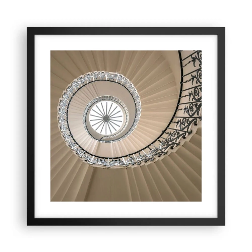 Poster in einem schwarzem Rahmen - Im Inneren der Muschel - 40x40 cm