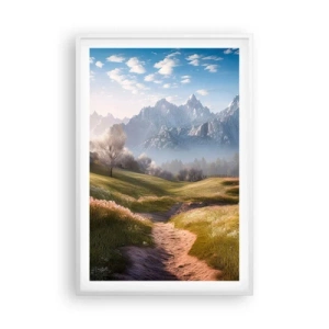 Poster in einem weißen Rahmen - Idyllisches Tal - 61x91 cm