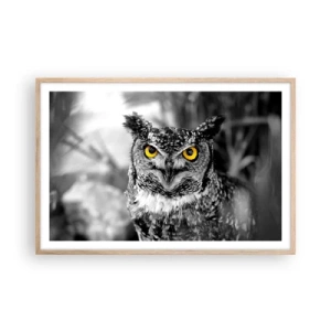 Poster in einem Rahmen aus heller Eiche - Nichts wird sich verstecken - 91x61 cm