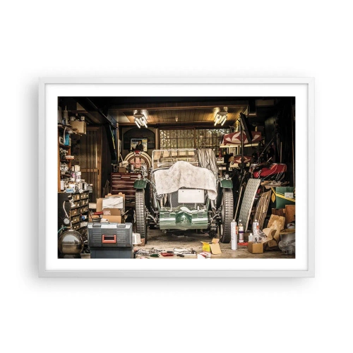 Poster in einem weißen Rahmen - Zurück in die Vergangenheit - 70x50 cm