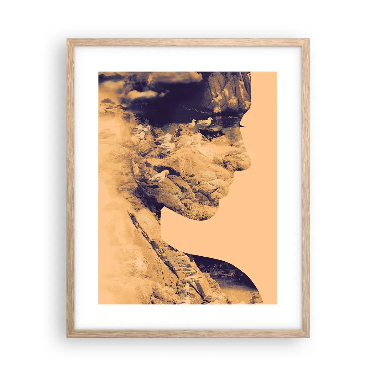 Poster in einem Rahmen aus heller Eiche - Von Natur aus schön - 40x50 cm