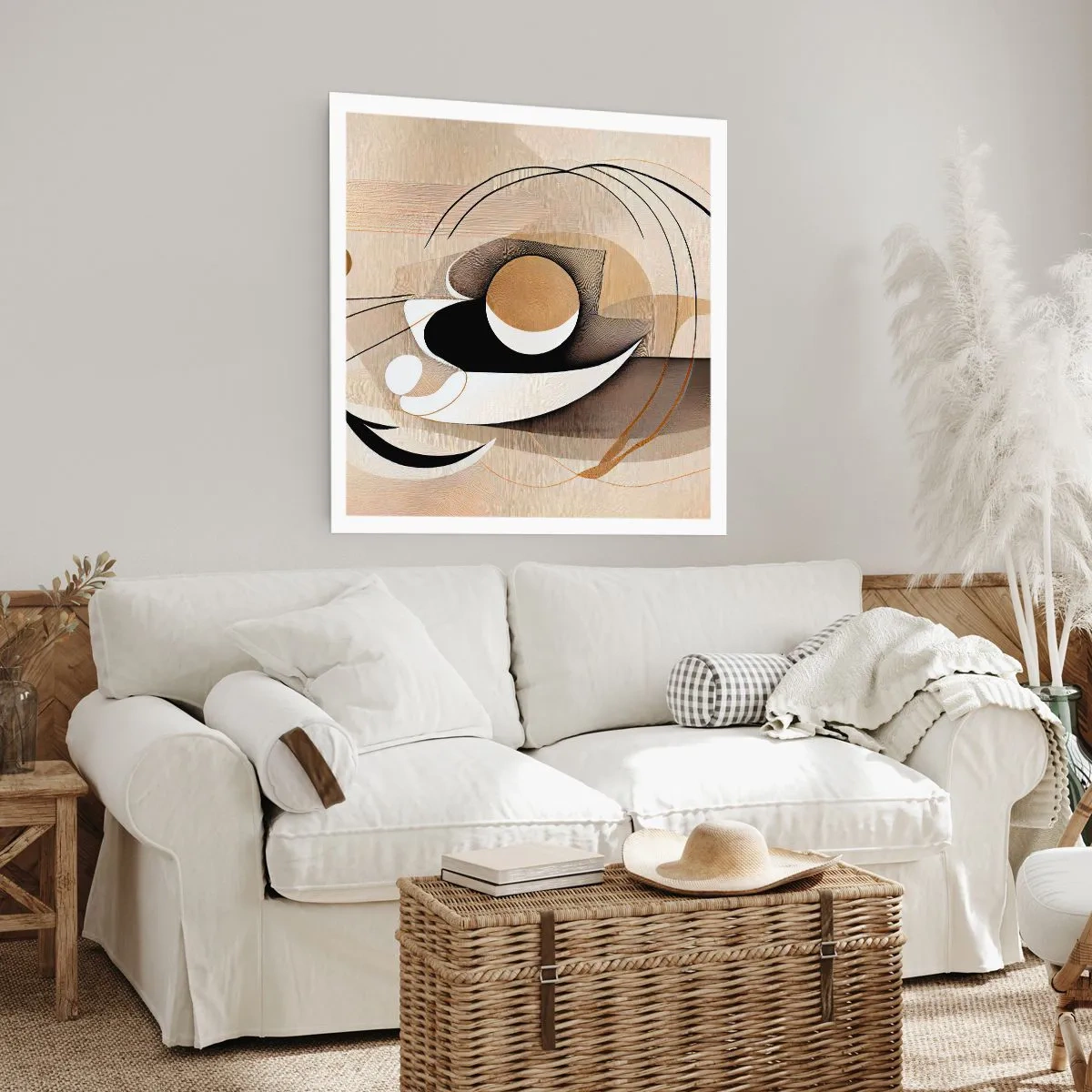 Poster - Komposition: die Essenz des Wortes - 30x30 cm