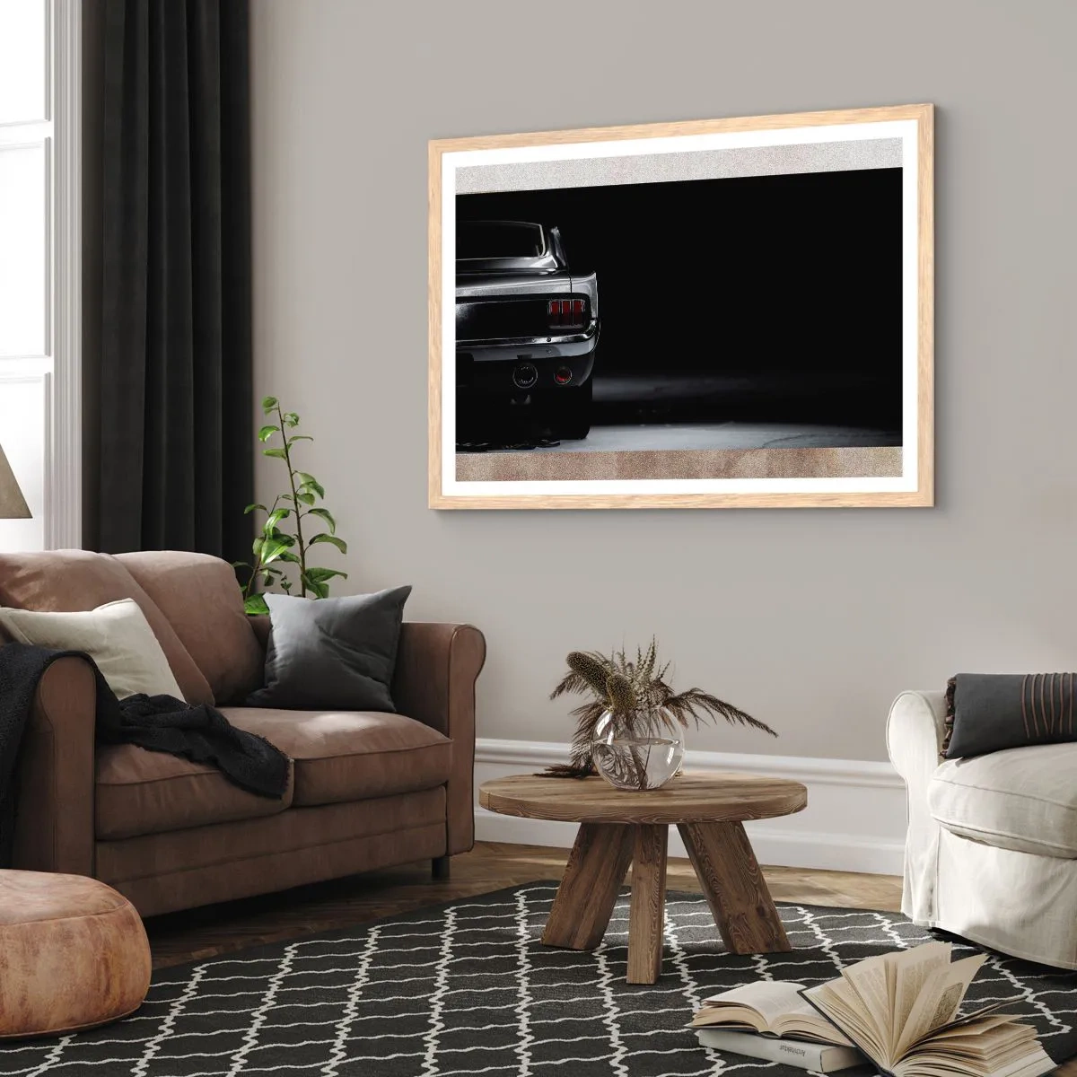 Poster in einem Rahmen aus heller Eiche - Charme des Klassikers - 91x61 cm