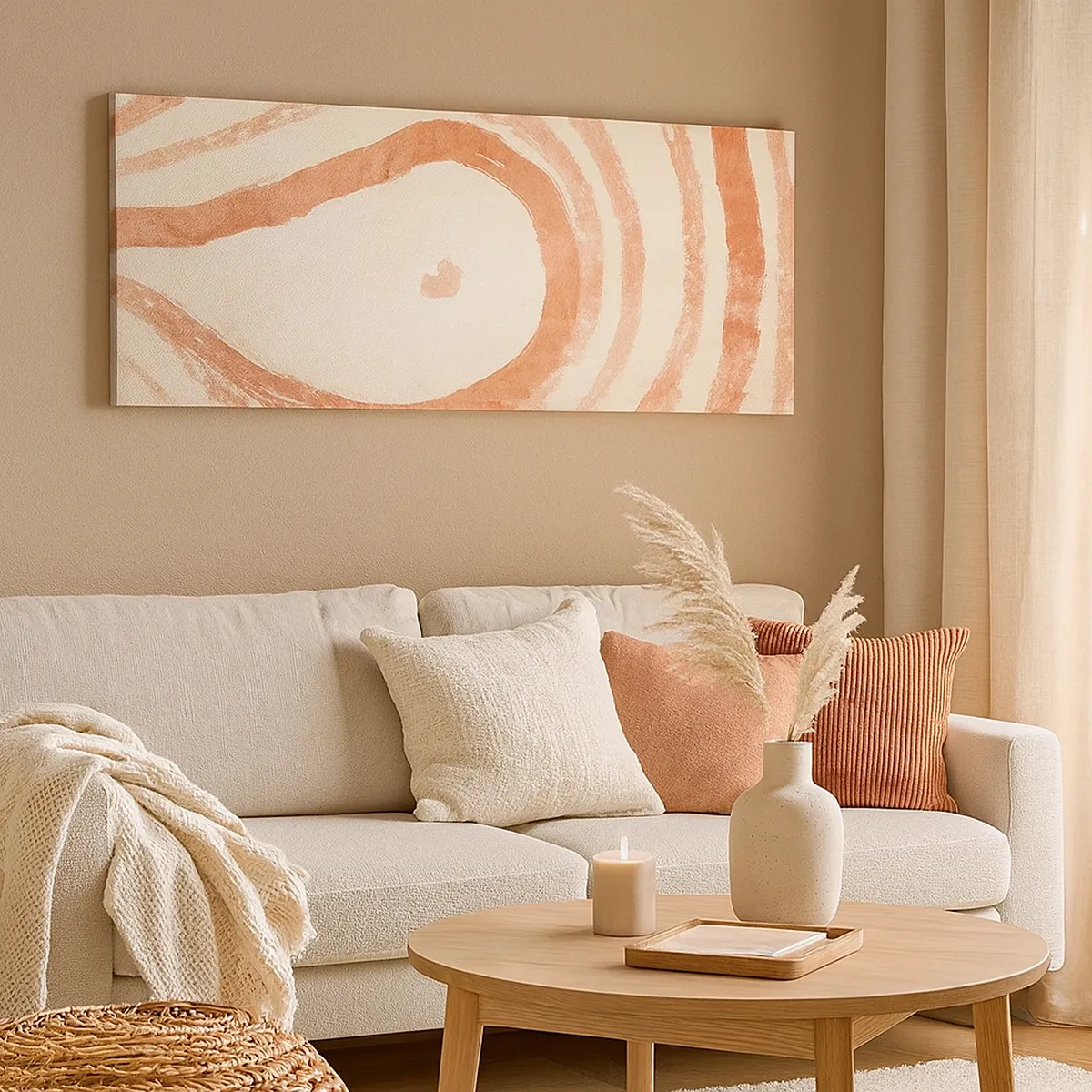 Bild auf Leinwand - Leinwandbild - Korallenkreise – Komposition - 30x30 cm