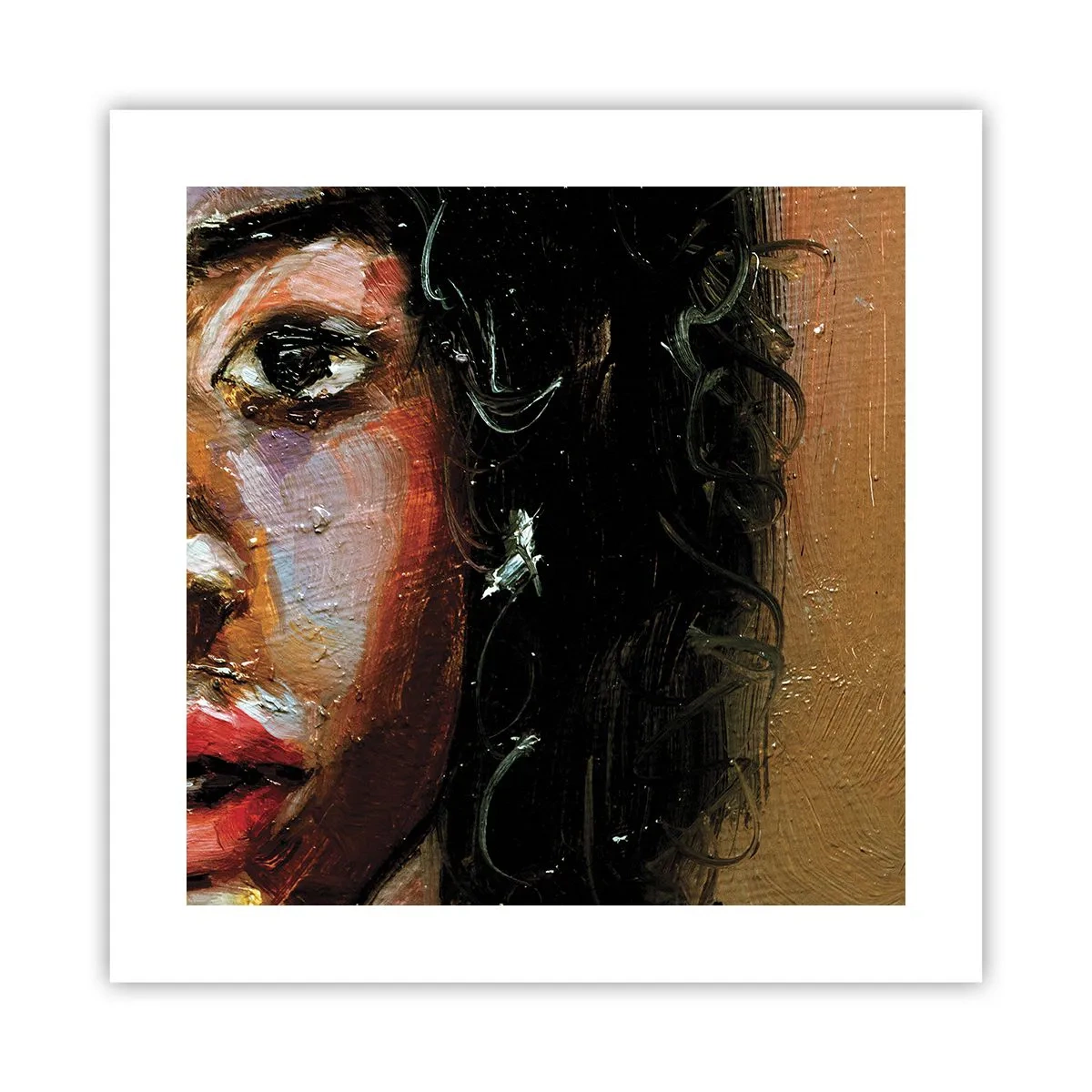 Poster - Schwarz und Glanz - 40x40 cm