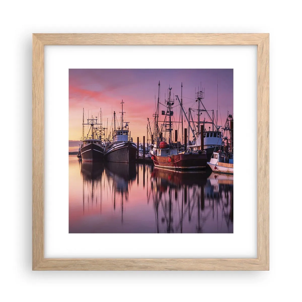 Poster in einem Rahmen aus heller Eiche - Vor dem nächsten Tag - 30x30 cm