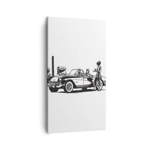 Bild auf Leinwand - Leinwandbild - 60. - unbeschwertes Amerika - 45x80 cm