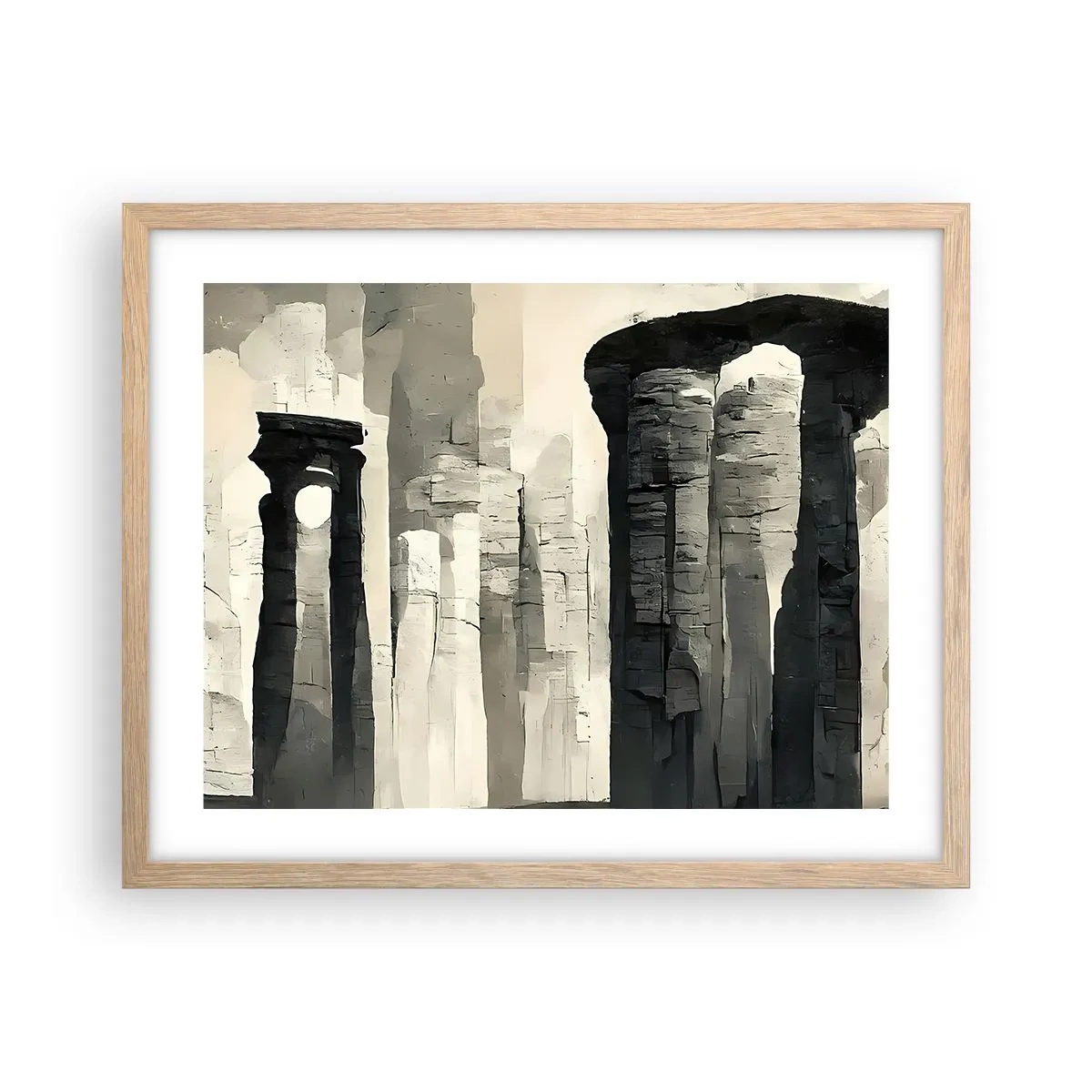 Poster in einem Rahmen aus heller Eiche - Majestät der Antike - 50x40 cm