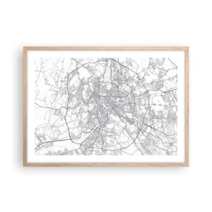 Poster in einem Rahmen aus heller Eiche - Römischer Kreis - 70x50 cm