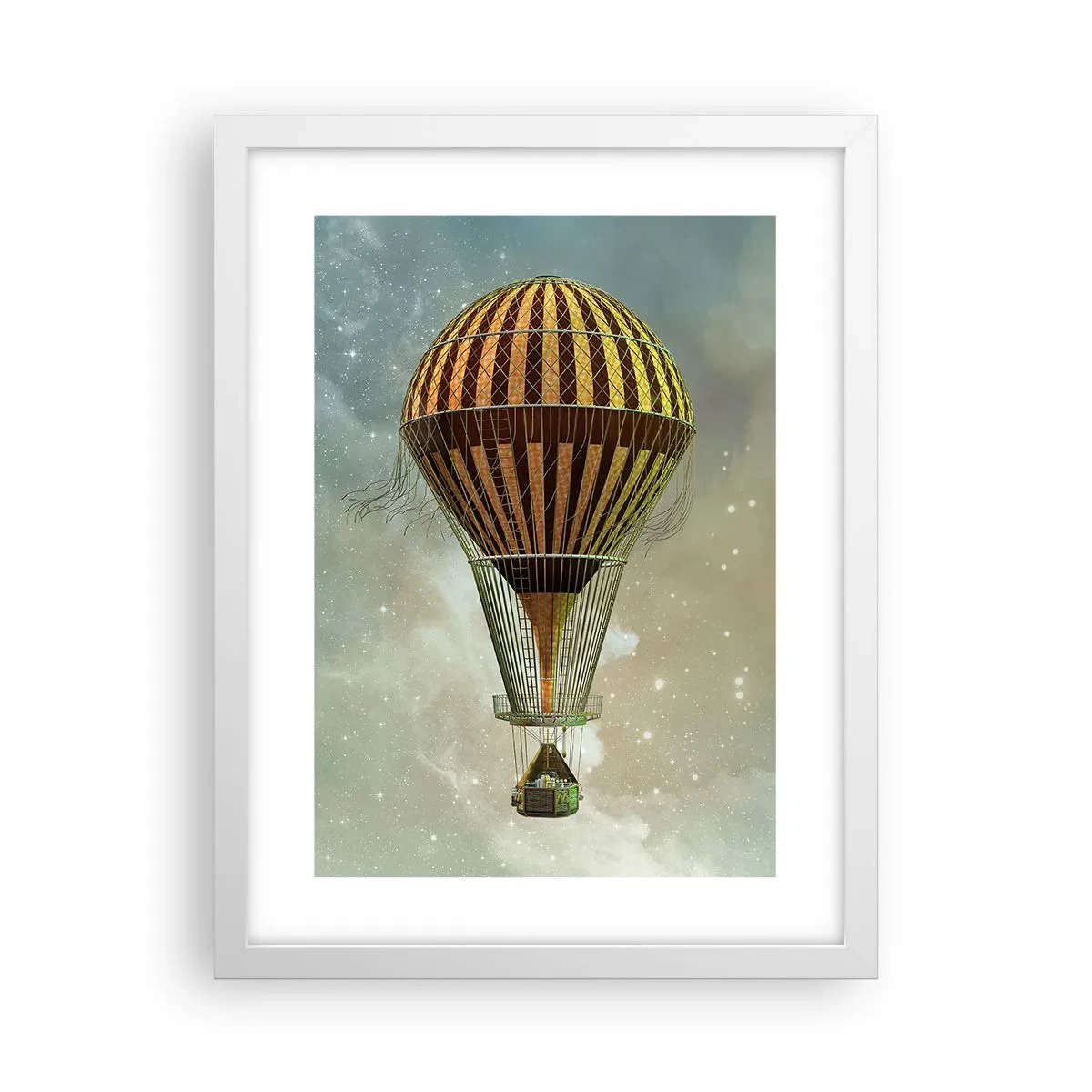 Poster in einem weißen Rahmen - Pionierflüge - 30x40 cm
