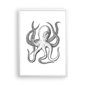 Poster in einem weißen Rahmen - Mit den Wellen tanzen - 50x70 cm