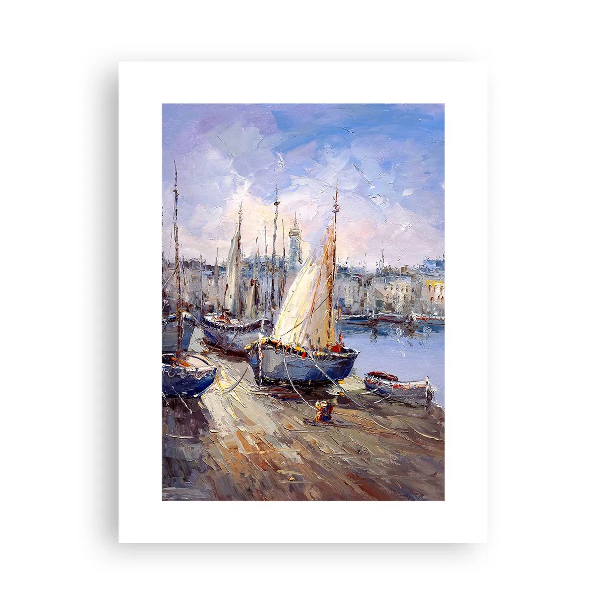 Poster - Stadt an der Bucht - 30x40 cm