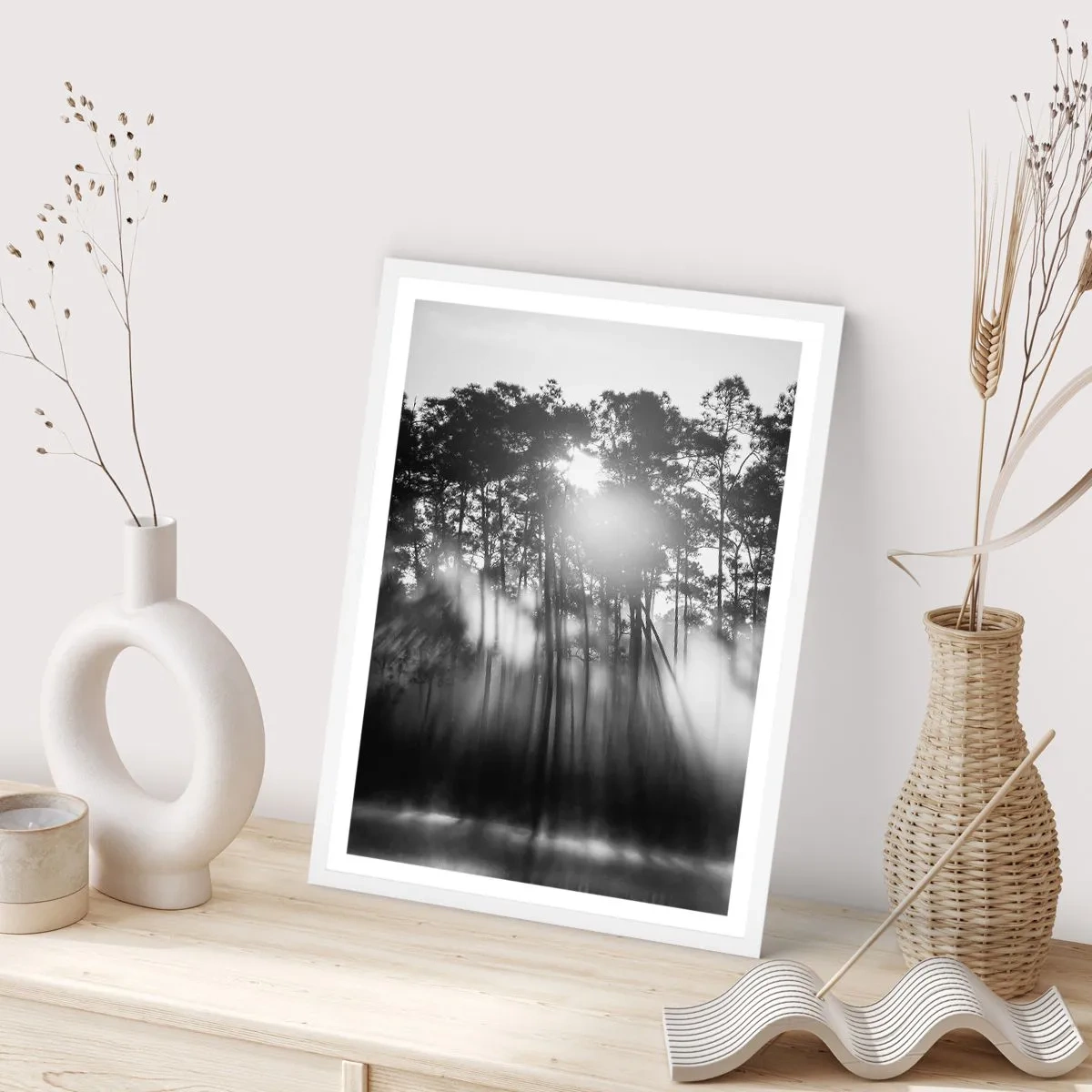 Poster in einem weißen Rahmen - Unaufhaltsame Sonne - 40x50 cm