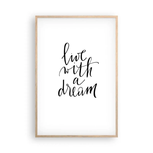 Poster in einem Rahmen aus heller Eiche - Na sicher - 61x91 cm