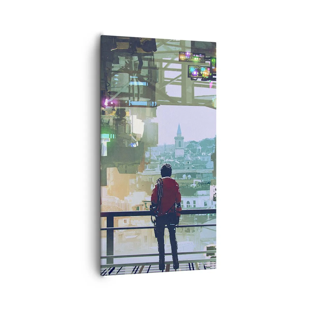 Bild auf Leinwand - Leinwandbild - Zwei Welten - 65x120 cm