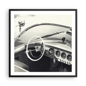 Poster in einem schwarzem Rahmen - Wetter für die Reichen - 60x60 cm