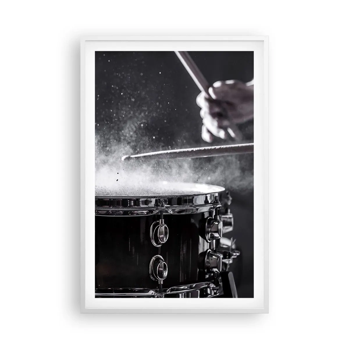 Poster in einem weißen Rahmen - Der Puls der Musik - 61x91 cm