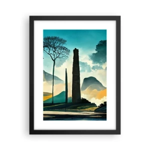 Poster in einem schwarzem Rahmen - Immer höher und höher - 30x40 cm