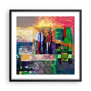 Poster in einem schwarzem Rahmen - Beziehungen und Emotionen - 50x50 cm