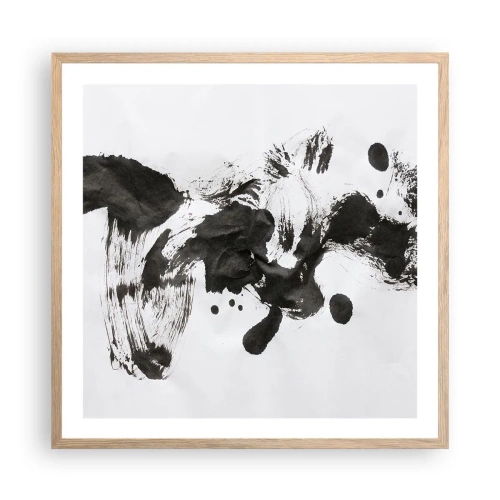 Poster in einem Rahmen aus heller Eiche - Obwohl das Wahnsinn ist, steckt darin eine Methode? - 60x60 cm