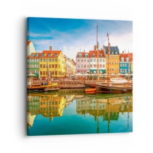 Bild auf Leinwand - Leinwandbild - Glatt wie ein Spiegel über dem Wasser - 30x30 cm