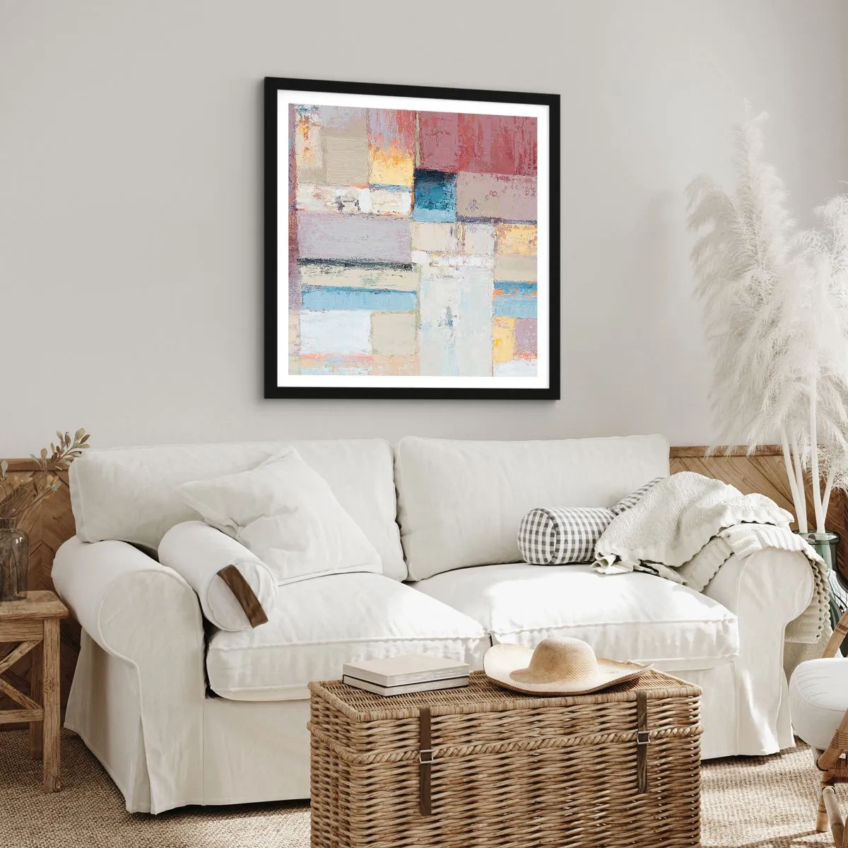 Poster in einem schwarzem Rahmen - Ruhe der Geometrie - 30x30 cm