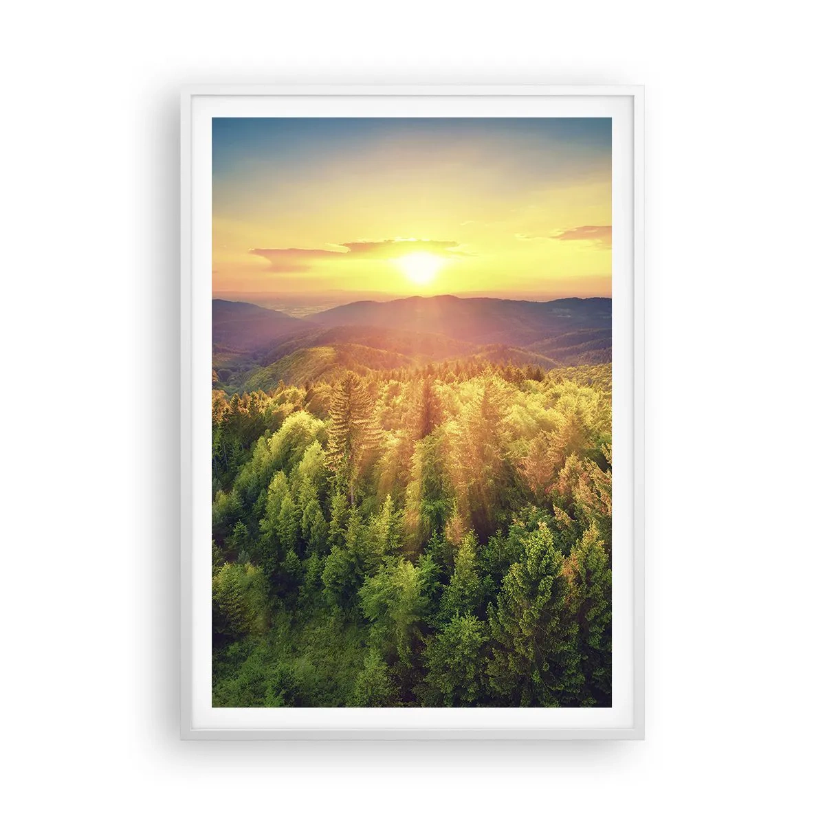 Poster in einem weißen Rahmen - Scheitelpunkte und Spitzen - 70x100 cm