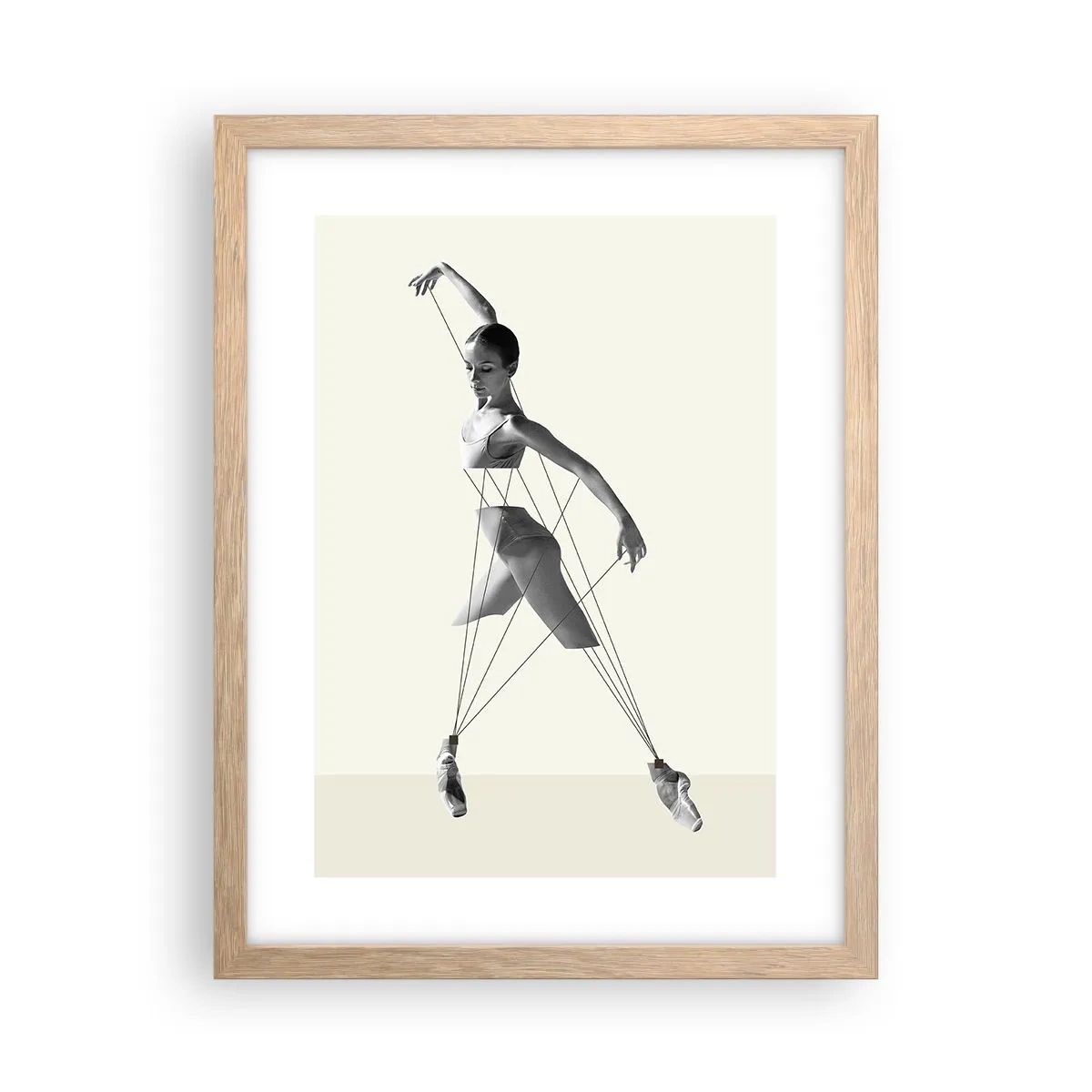 Poster in einem Rahmen aus heller Eiche - Im Theater der Welt - 30x40 cm