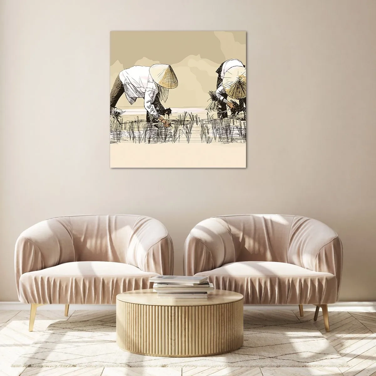 Glasbild - Bild auf glas - Erfolgreiche Ernte - 60x60 cm