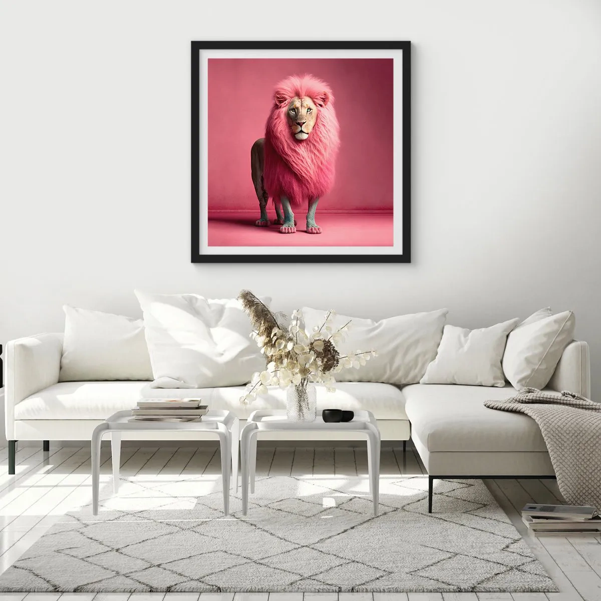 Poster in einem schwarzem Rahmen - Und du hast keine Angst mehr - 50x50 cm