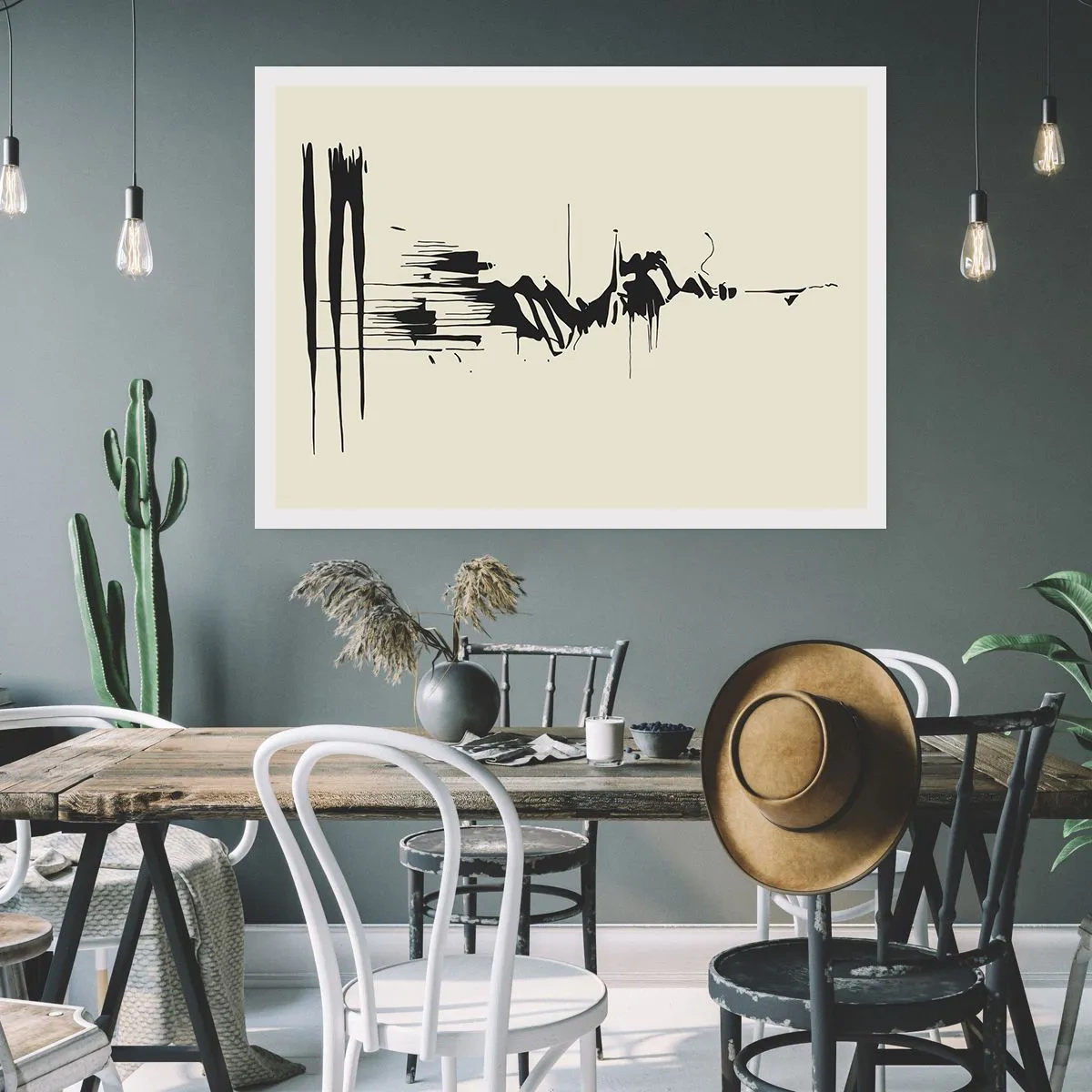 Poster - Hastige Abstraktion - 70x50 cm